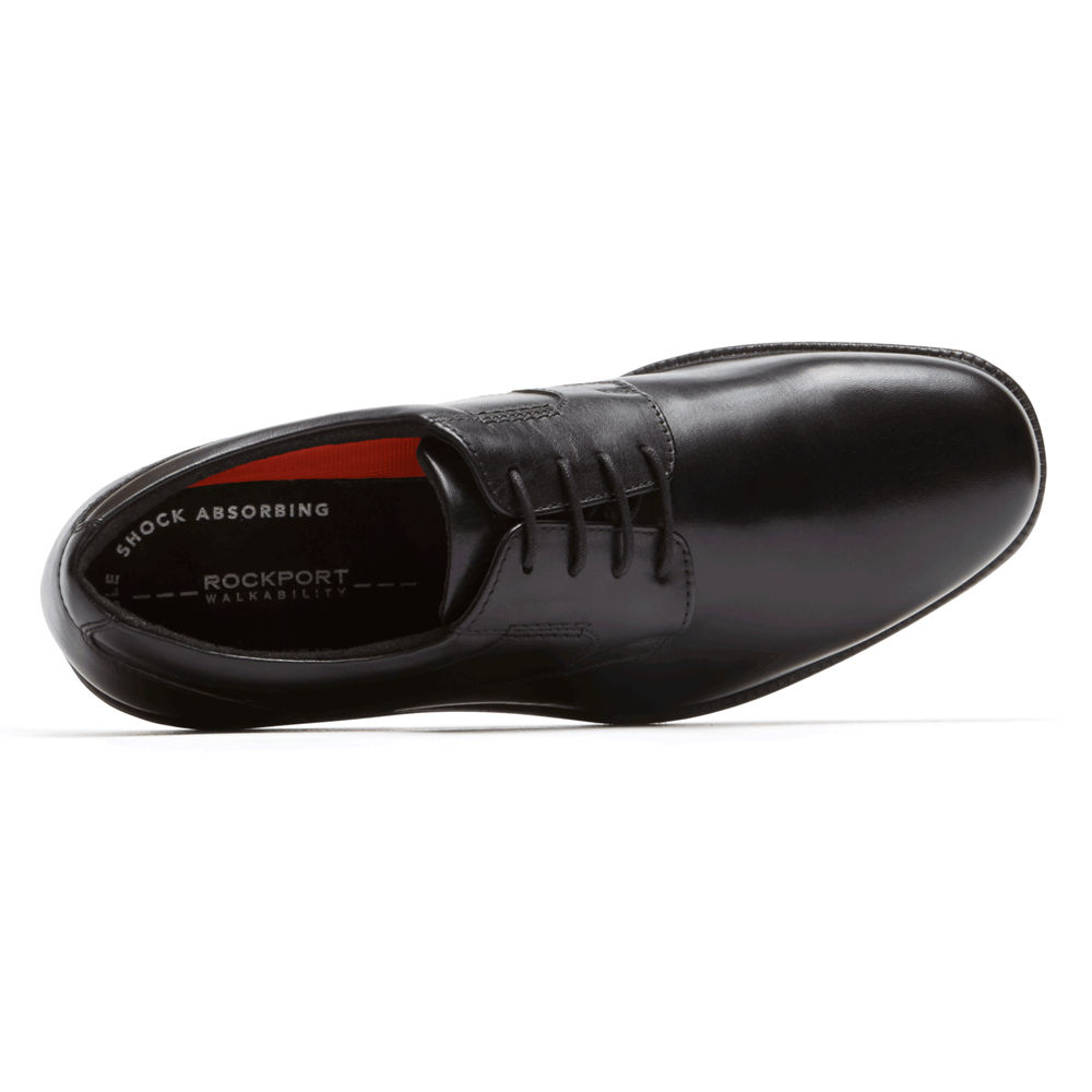 Rockport Oxfords Herr Svarta - Charles Road Plain Toe - EKQIP2387